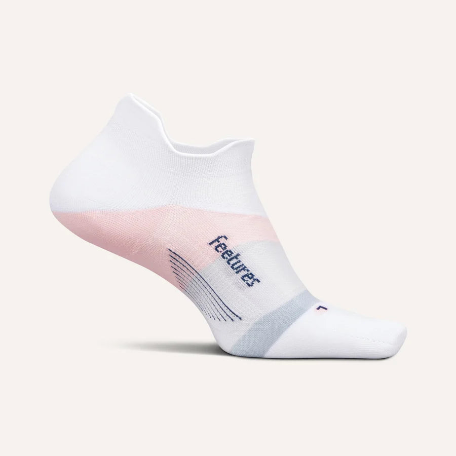 Feetures! Elite Ultra Light Cushion No Show Tab — White Rose