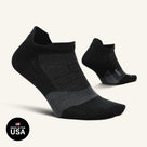 Feetures! Merino 10 Max Cushion No Show Tab Charcoal