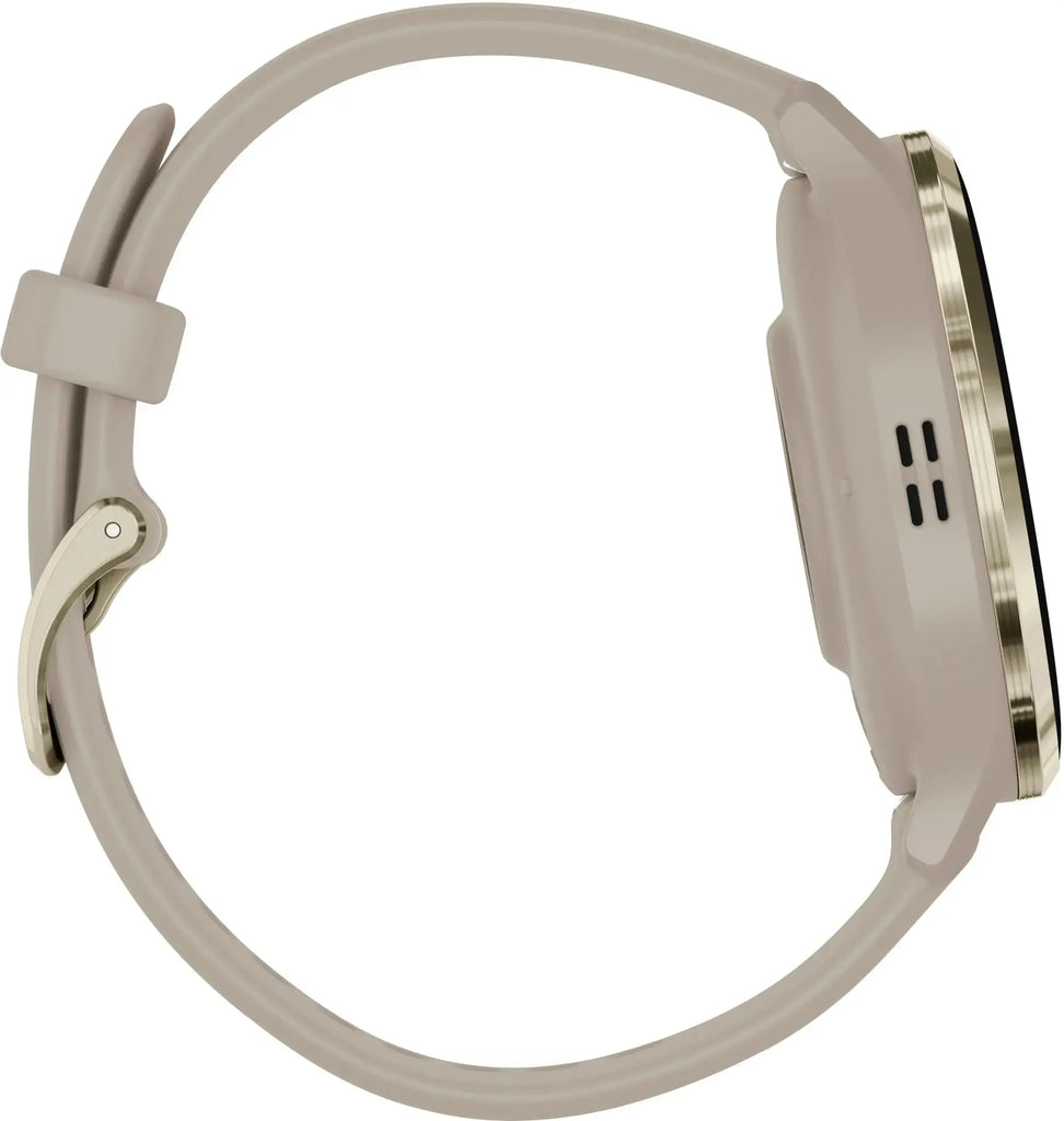 Garmin Venue 3. Beige. Lateral view.
