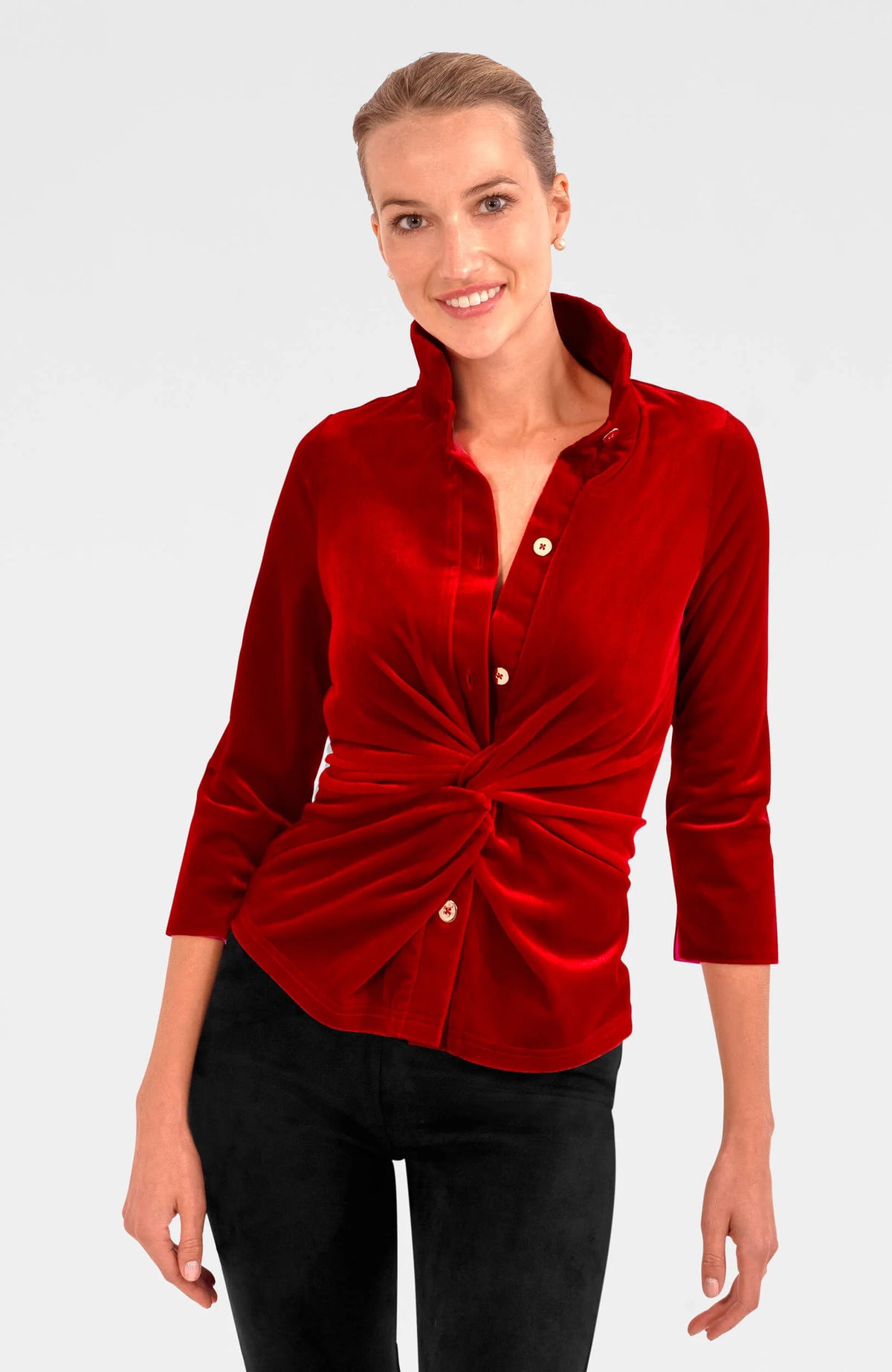 Gretchen Scott Twist & Shout Top Women's Crimson