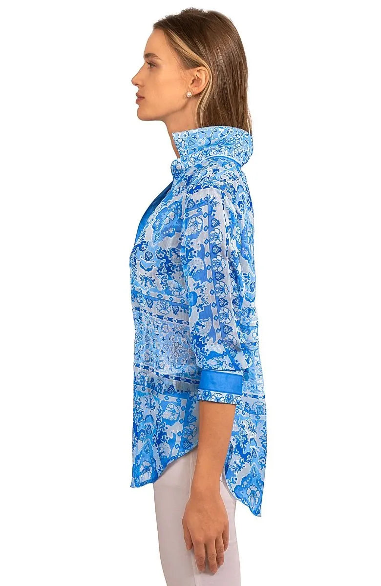 Gretchen Scott Boyfriend Shirt women's Blues Watteau alternate view