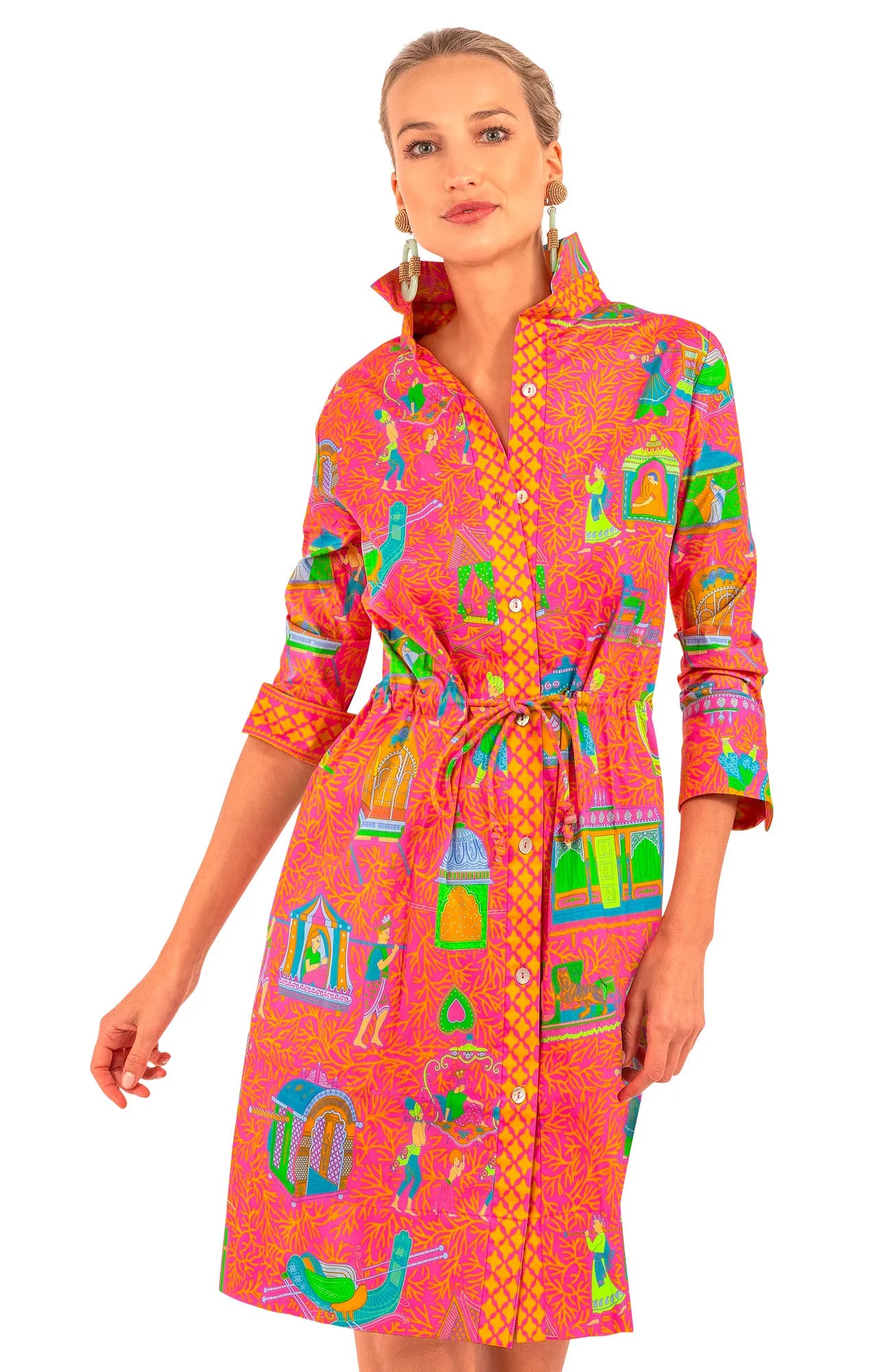 gretchen scott cotton dresses Breezy Blouson Dress