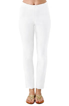 Gretchen Scott GripeLess Pull On Pant women's White solid front view