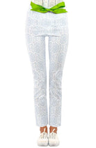 Gretchen Scott GripeLess Pull On Pant women's White/Periwinkle Sultan's Dining Room front view