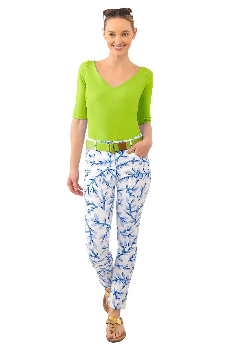 Gretchen Scott Second Skin Tee women's Lime back view