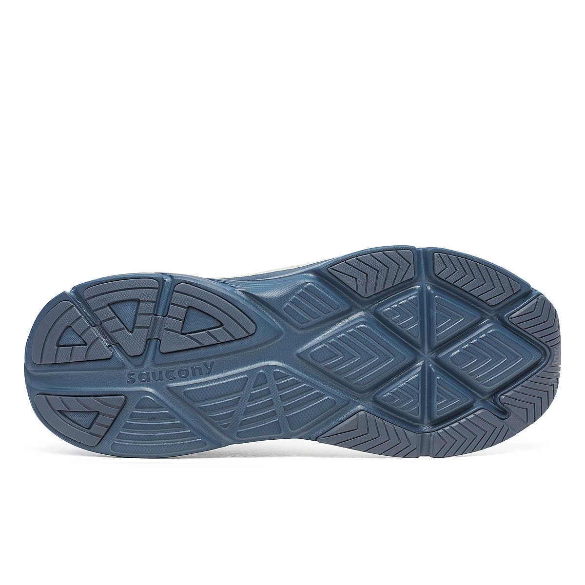 Men's Saucony Guide 18. Fossil/Dusk. Outsole view.