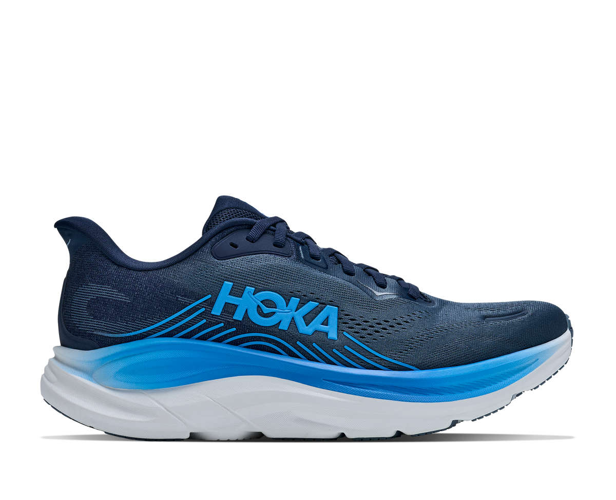 Men's HOKA Clifton 11 in Varsity Navy/Faded Navy – lateral view