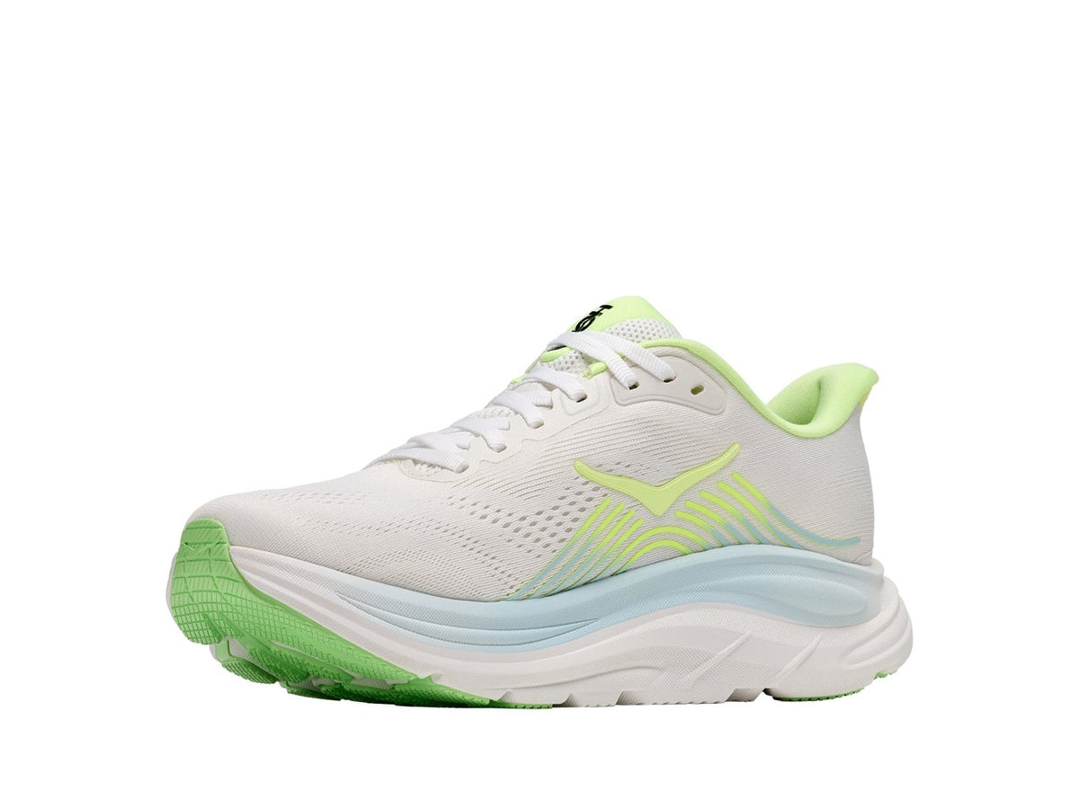 Women's HOKA Clifton 11 in Frost/Neon Yuzu – alternate view