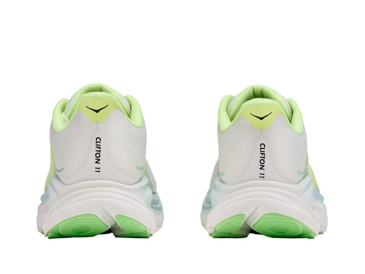 Women's HOKA Clifton 11 in Frost/Neon Yuzu – alternate view