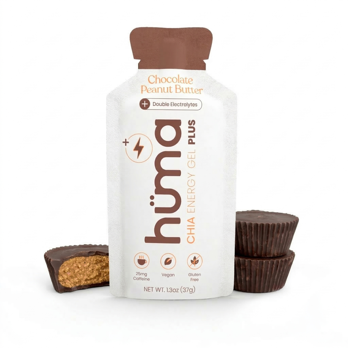 HUMA Chia Energy Gel PLUS Chocolate Peanut Butter flavor