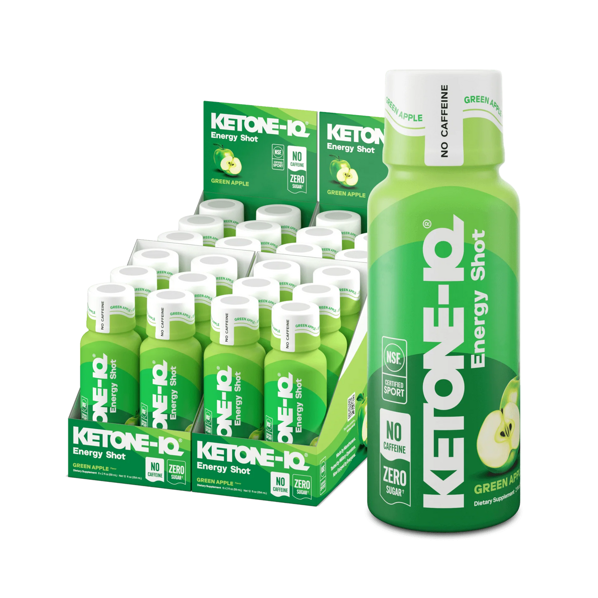HVMN Ketone-IQ 2 oz Green Apple flavor ketone shot