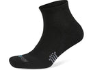 Jogology Medium Cushion Quarter Socks. Black. Front/Lateral view.