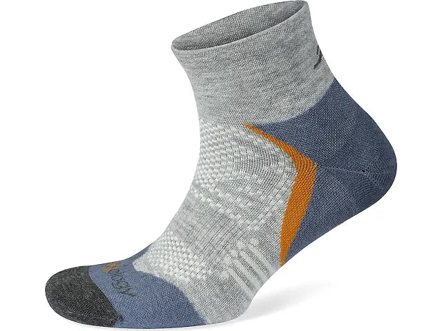 Jogology Medium Cushion Quarter Socks. Grey. Lateral view.