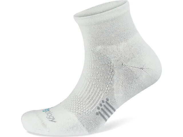 Jogology Medium Cushion Quarter Socks. White. Lateral view.