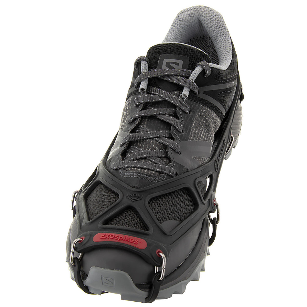 Unisex. Kahtoola Exospikes. Black. Top view.