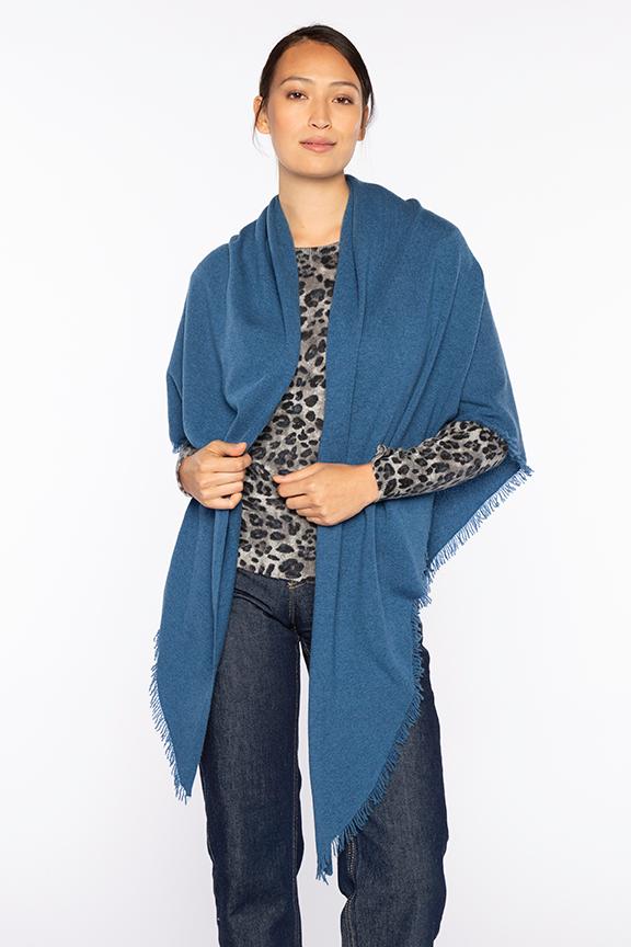 Kinross Cashmere Fringe Triangle Wrap Women's