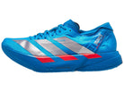 Men's Adidas Adios Pro 4. Blue upper. Blue midsole. Lateral view.