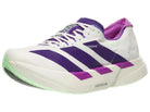 Men's Adidas Adios Pro 4. White upper. White midsole. Lateral view.