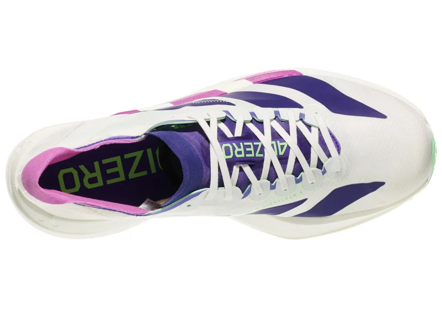 Adidas | Adizero Adios Pro 4 | Men's | Core White/Collegiate Purple/Li Confluence Running Company Adidas | Adizero Adios Pro 4 | Men's | Core White/Collegiate Purple/Li Confluence Running Company