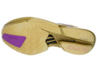 Men's Adidas Adizero Adios Pro 4. Tan upper. Gold midsole. Bottom view.