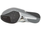 Men's Adidas Adizero Boston 13. Black upper. White midsole. Bottom view.