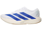 Men's Adidas Adizero Evo SL. White upper. White midsole. Lateral view.