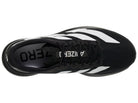 Men's Adidas Adizero Evo SL Woven. Black upper. Black midsole. Top view.
