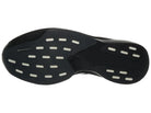 Men's Adidas Adizero Evo SL Woven. Black upper. Black midsole. Bottom view.