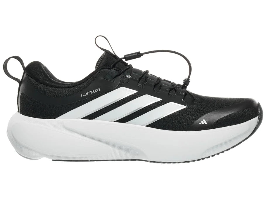 Men's Adidas Supernova Adaptive. Black upper. White midsole. Medial view.