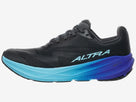 Men's Altra Experience Flow 3. Black upper with blue accents. Lateral view.
