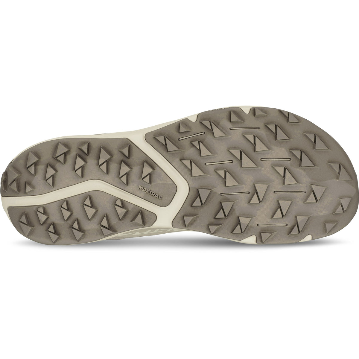 Men's Altra Experience Wild 3. Grey upper. Off White midsole. Bottom view.