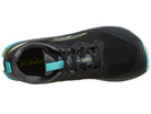 Men's Altra Lone Peak 9+. Black upper. Black midsole. Top view.