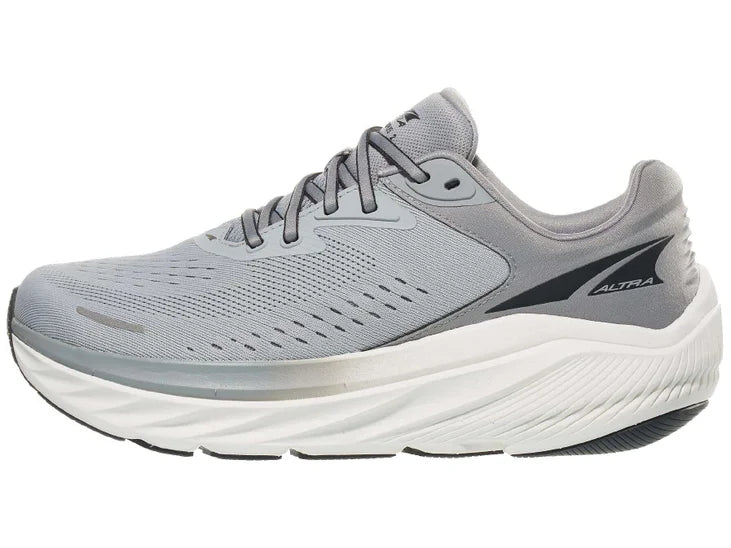Men's Altra Via Olympus 2. Grey upper. White midsole. Lateral view.
