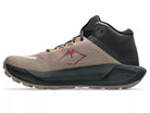 Men's Asics Gel-Trabuco MT GTX. Taupe upper. Black midsole. Medial view.