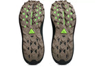Men's Asics Gel-Trabuco MT GTX. Taupe upper. Black midsole. Bottom view.
