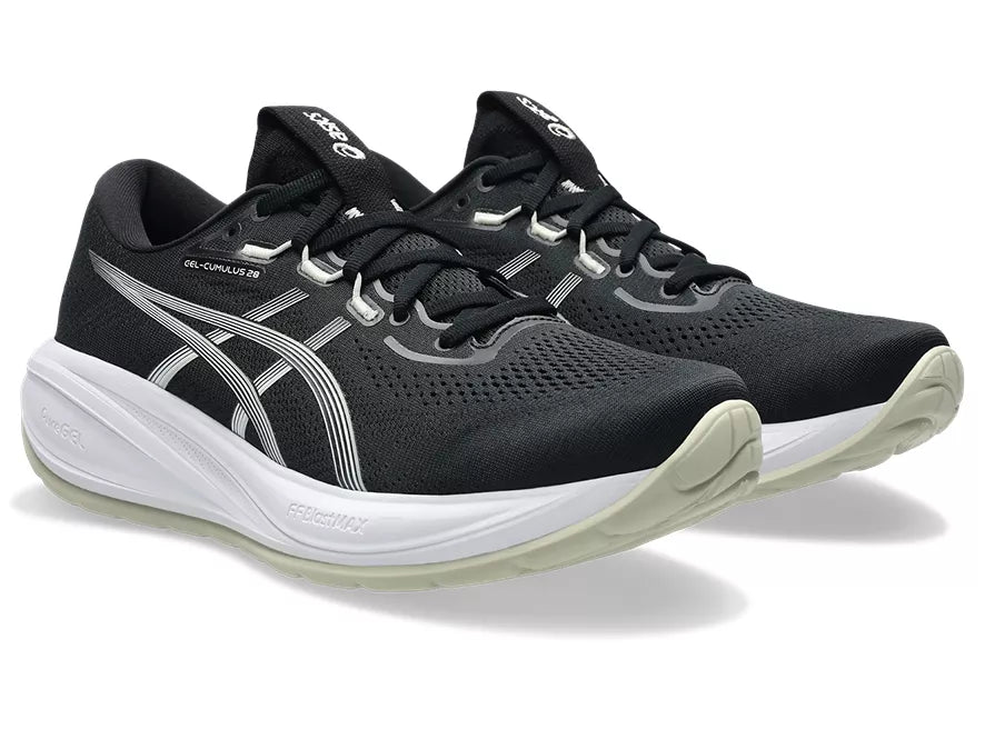 Asics Gel-Cumulus 28 men's running shoe in Black/White