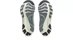 Men's Asics Gel Kayano 32. Grey upper. White midsole. Bottom view.