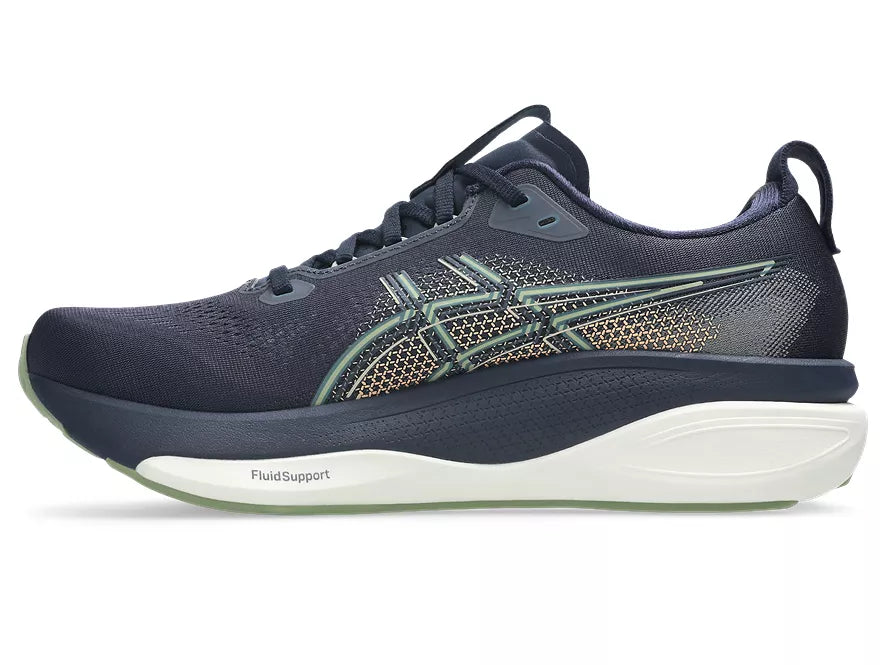 Men's Asics GEL-Kayano 33 Midnight/Khaki Green medial view