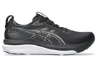 Men's Asics Gel-Kayano 33. Black upper. Black/White midsole. Lateral view.