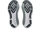 Men's Asics Gel-Kayano 33. Black upper. Black/White midsole. Bottom view.