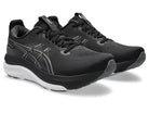 Men's Asics Gel-Kayano 33. Black upper. Black/White midsole. Lateral view.