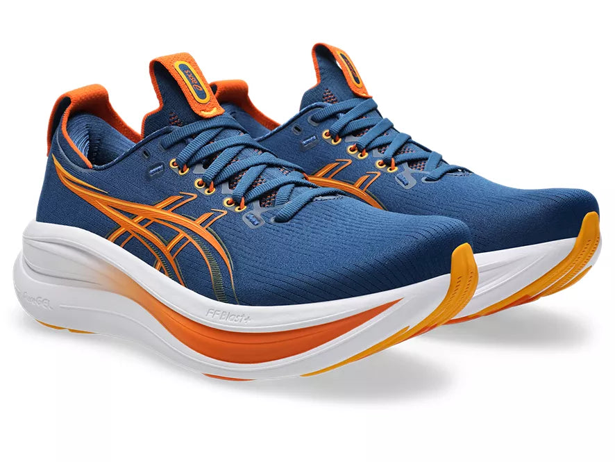 Men's Asics Gel-Nimbus 28 Twilight Blue/Anzu lateral view