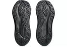 Men's Asics GT 2000 14. Black upper. Black midsole. Bottom view.