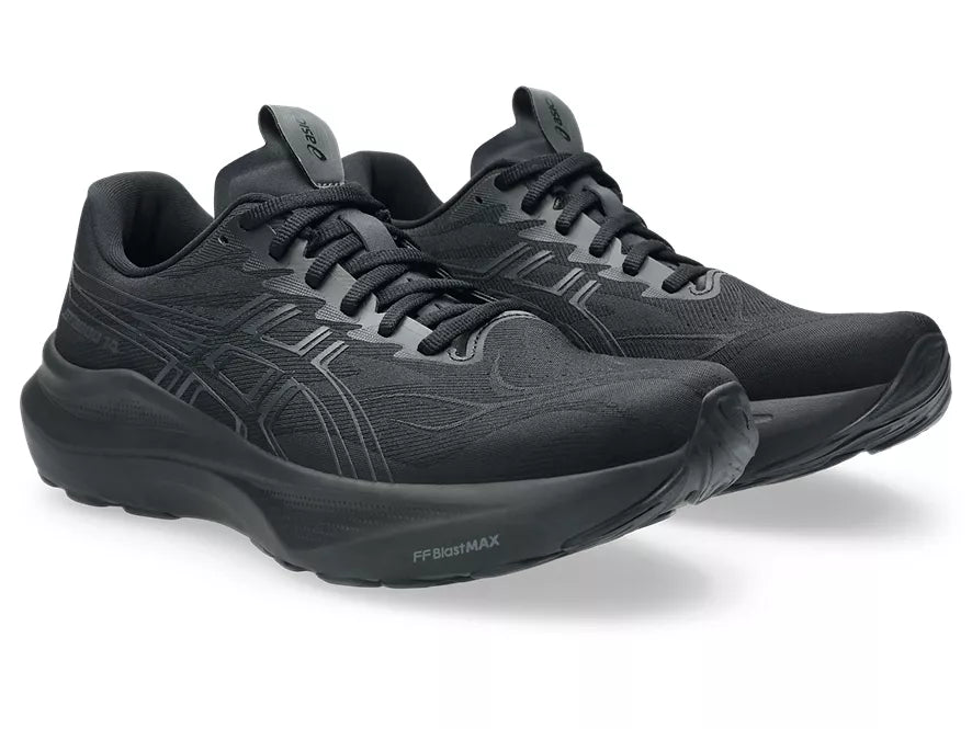 Men's Asics GT 2000 14. Black upper. Black midsole. Lateral view.