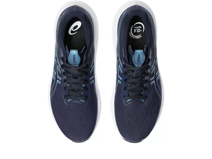 Men's Asics GT 2000 14. Dark Teal upper. White midsole. Top view.