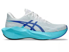 Men's Asics Novablast 6 White/Energy Aqua lateral view