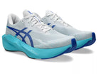 Men's Asics Novablast 6 White/Energy Aqua lateral view