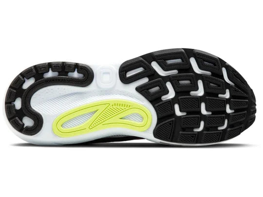 Men's Brooks Adrenaline GTS 24. Dark Blue upper. White midsole. Bottom view.