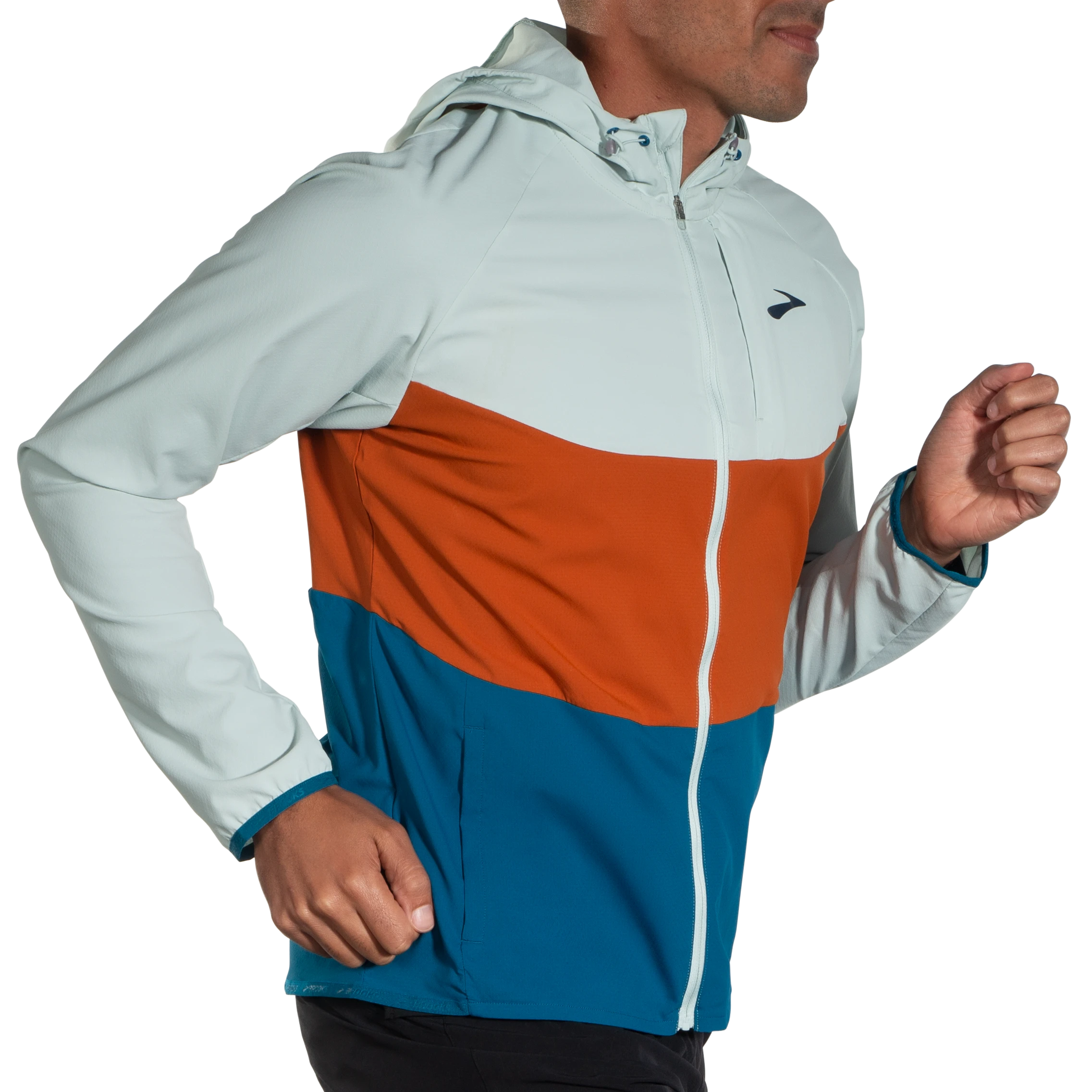 Brooks running jacket mens red sales