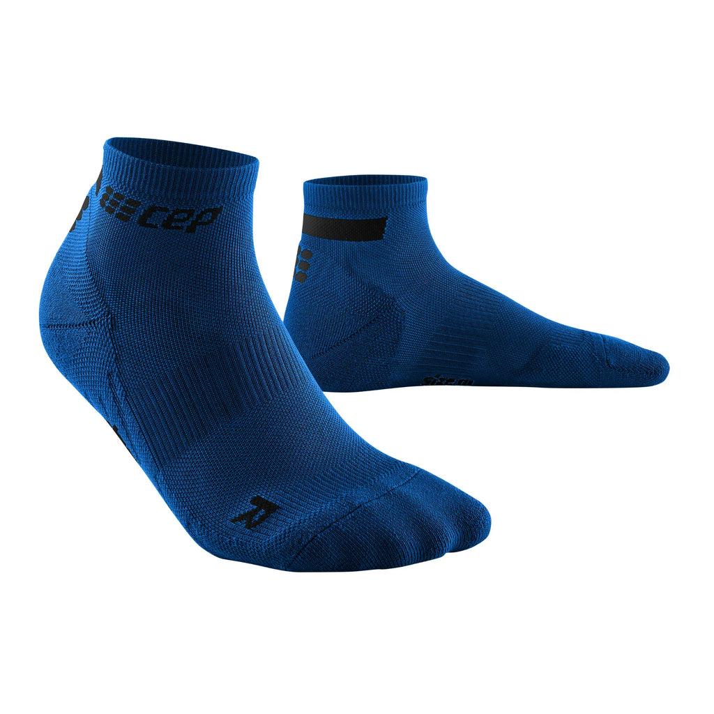 Men's CEP The Run 4.0 Low Cut Socks. Blue.